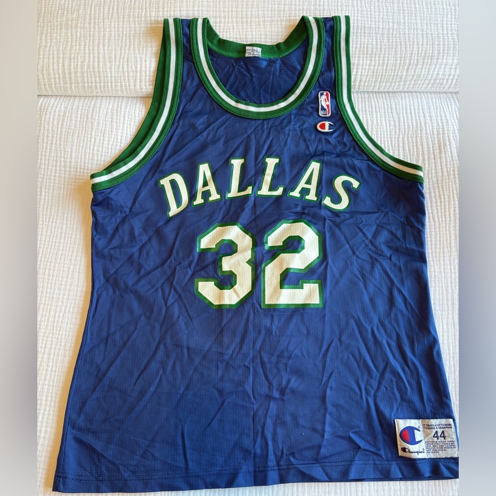 Jamal Mashburn Dallas Mavericks champion NBA Jersey size 44